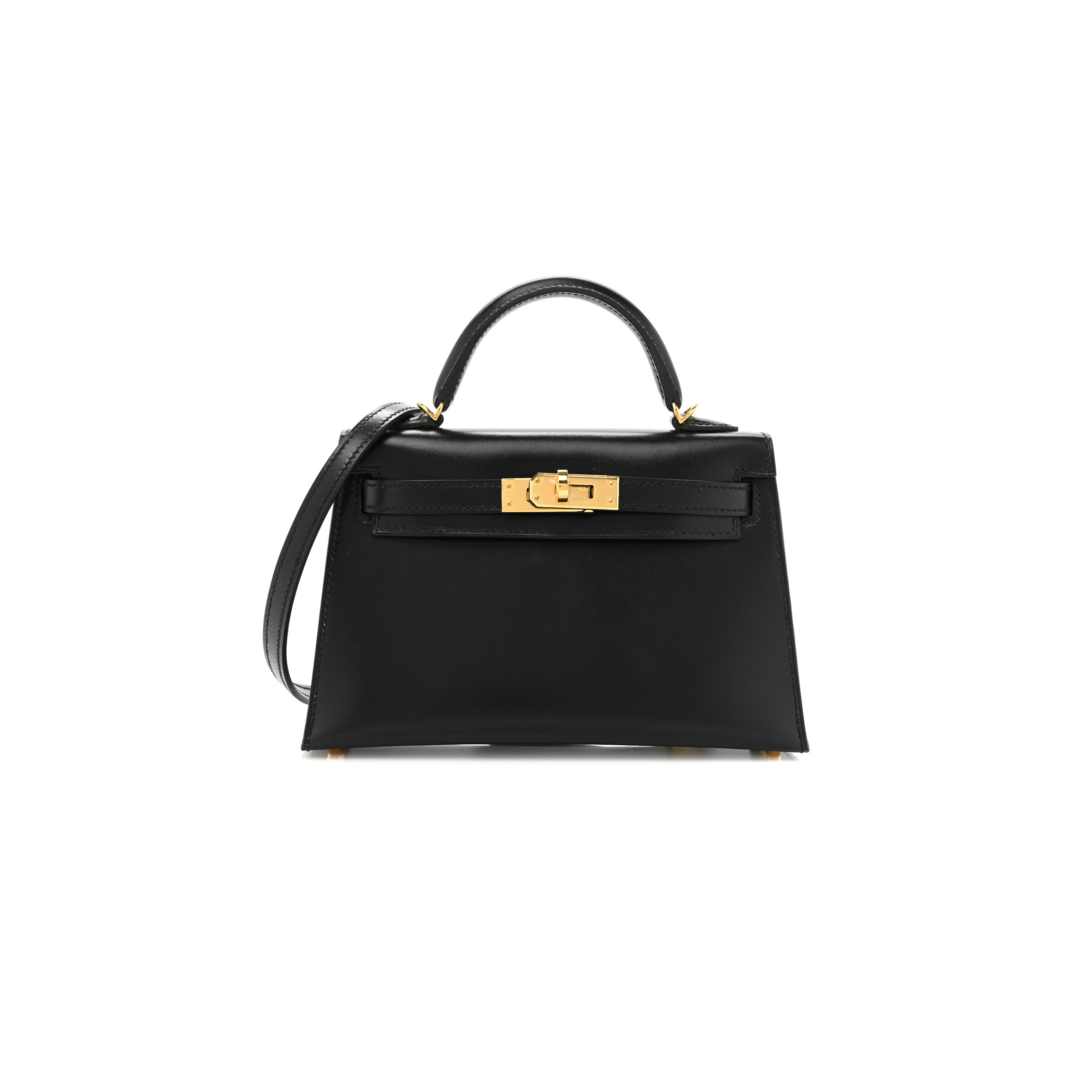 HERMÈS MASTER BOX MINI KELLY II SELLIER BLACK (19*12*5.5cm)